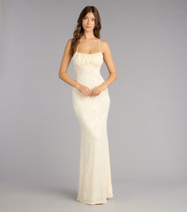 Elaine Jacquard Mesh Mermaid Dress
