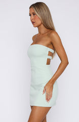 Minivestido sin tirantes Keep Falling Mint