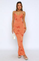 Vestido largo Trust Issues naranja