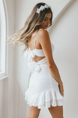 Vestido de Fiesta Sarah Kay de Lazo Doble Blanco