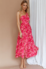 Vestido midi con espalda abierta y estampado floral Destination