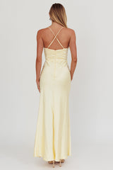 Vestido Largo Maxi con Encaje Summer Of Love Limón