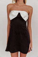 Minivestido Sandi Bow Bust Negro