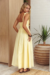 Kiahna Vestido maxi con corpiño con cordones Butter