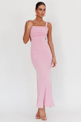 Vestido Maxi Roxo Lilás com Costas de Amarrar Dream Crush