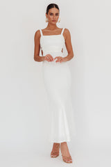 Vestido largo con espalda cruzada Dream Crush blanco