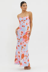 Vestido anudado en la espalda con diseño de vaca Dream Walk estampado rosa