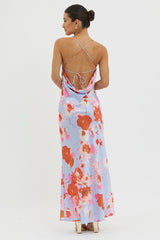 Vestido anudado en la espalda con diseño de vaca Dream Walk estampado rosa