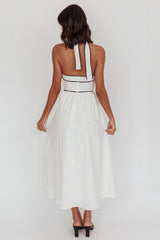Vestido largo sin espalda Rune Blanco