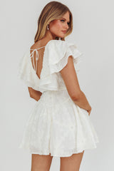 Minivestido blanco con volantes Garden Of Eden