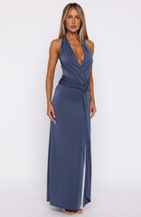 Vestido Maxi Halter Muito Quente Para Você Aço