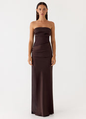 Vestido largo Champagne Skies - Chocolate