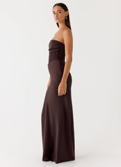 Vestido largo Champagne Skies - Chocolate