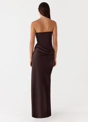 Vestido largo Champagne Skies - Chocolate