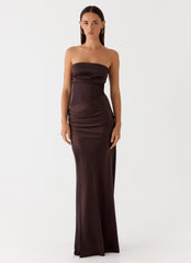 Vestido largo Champagne Skies - Chocolate