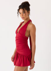 Minivestido Esme - Rojo Magenta