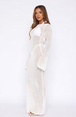 Vestido largo de manga larga Malta Mermaids blanco