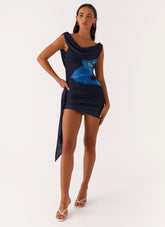 Minivestido Good Fortune - Azul marino