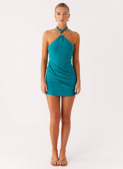 Minivestido Henrietta - Turquesa