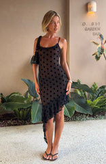 Vestido Midi Ritz And Romance Bolinhas Pretas