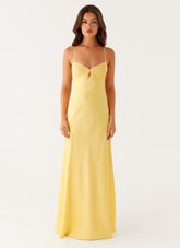 Vestido largo Joanie - Amarillo