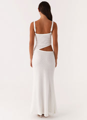 Vestido largo Jocelyn - Crochet blanco