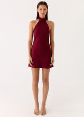 Minivestido Keena Scarf - Borgonha