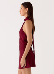 Minivestido Keena Scarf - Borgonha