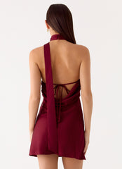 Minivestido Keena Scarf - Borgonha