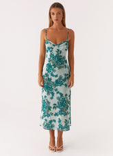 Vestido midi Love Song - Estampado floral Cloud Nine