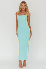 Vestido maxi con ribete de ribetes Sunny Coast Menta