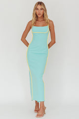 Vestido maxi con ribete de ribetes Sunny Coast Menta