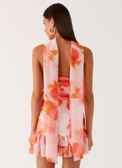 Minivestido Manon Scarf - Blushing Blossom