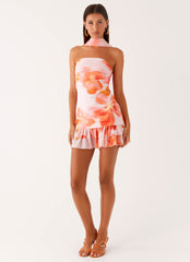 Minivestido Manon Scarf - Blushing Blossom