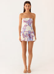 Minivestido Mario - Floral morado