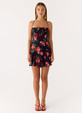 Nikyta Micro Mini Dress - Midnight Bloom