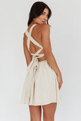 Vestido Curto Decote Coração Riviera Francesa Natural