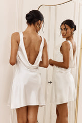 Minivestido Casablanca Night Cowl Blanco