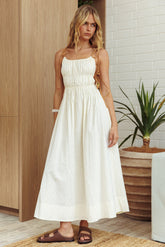 Vestido By The Way Side Tie Oat