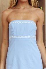 Vestido largo sin tirantes Ric Rac de Jocasta azul