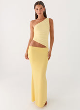 Vestido Longo Ombro Único Seranella - Lemon