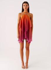 Minivestido Twin Flame - Degradado Naranja