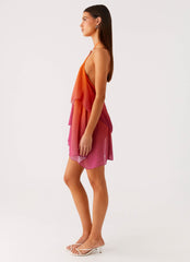 Minivestido Twin Flame - Degradado Naranja