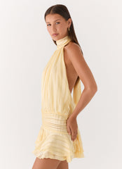 Minivestido Willow de gasa - Amarillo