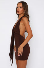 Minivestido Let's Get Loud Marrom