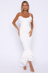 Dancing Petals Maxi Dress Off White