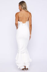 Dancing Petals Maxi Dress Off White