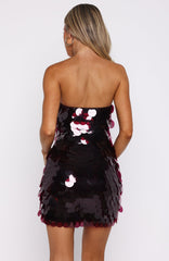 Minivestido de Lantejoulas Disco Darling Ameixa