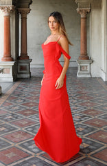 Vestido Largo Love Blossoms Rojo