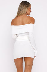 Minivestido de punto blanco "Parental Guidance"